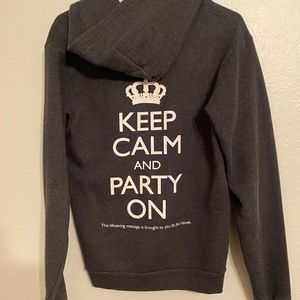 Jac Vanek Keep Calm and Party On Hoodie